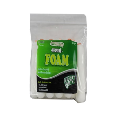 Arroworthy ArroWorthy Pro-Line Foam 4 in. W X 3/8 in. Mini Paint Roller Cover 10 pk 4-FMCK